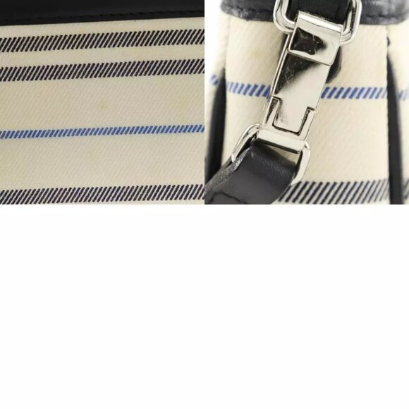 BURBERRY One Belt Shoulder Bag off white canvas Women - Picture 10 of 12